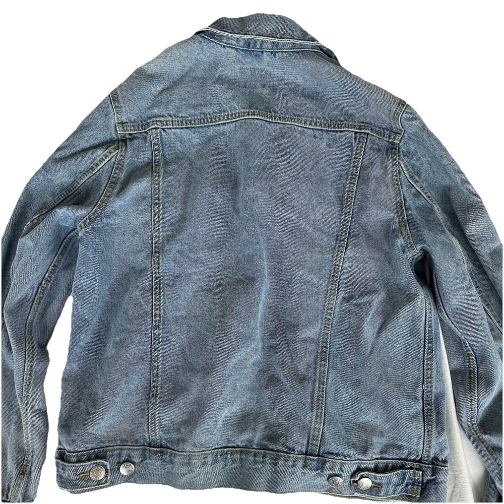 Sears Roebucks Denim Trucker Jacket Mens Medium 100% cotton Jean jacket - Picture 11 of 11